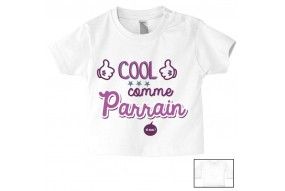 Tee-shirt de bébé i love mon parrain rouge et noir