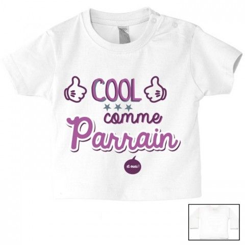 Tee-shirt de bébé i love mon parrain rouge et noir