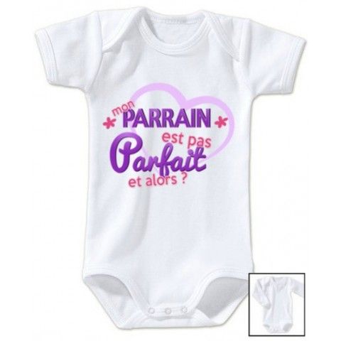 Body de bébé même tête que parrain fantaisiste fille