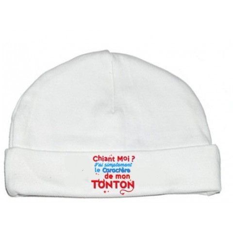 Bonnet de bébé mon tonton m’adore garçon