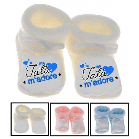 Chaussons de bébé ma tata m’adore fille