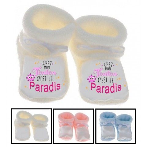 Chaussons de bébé chez mon tonton c’est le paradis garçon