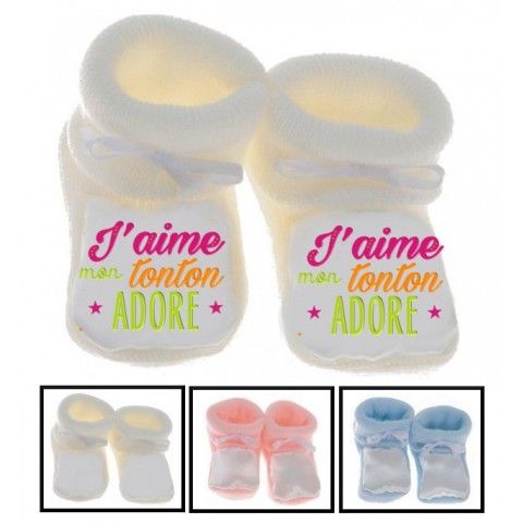 Chaussons de bébé on ne touche pas à la princesse de ma tata