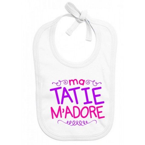 Bavoir de bébé ma tatie m’adore fille