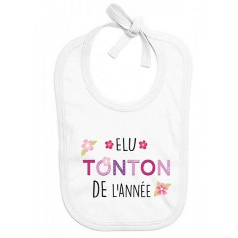 Bavoir de bébé élu tonton de l’année garçon