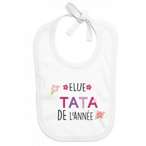 Bavoir de bébé élue tata de l’année garçon