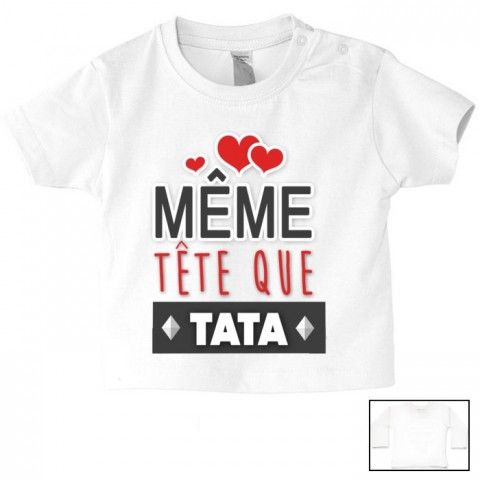 Tee-shirt de bébé même tête que tonton