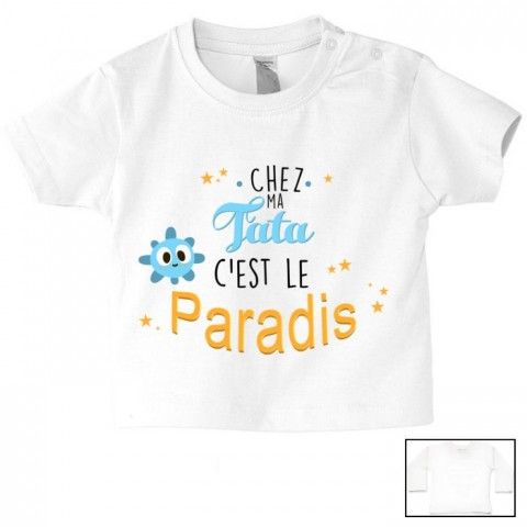 Tee-shirt de bébé chez mon tonton c’est le paradis fille