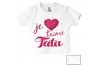 Tee-shirt de bébé je t’aime tonton strass fille