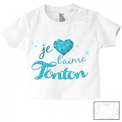 Tee-shirt de bébé je t’aime tata strass fille