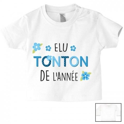 Tee-shirt de bébé attention tonton j’arrive garçon