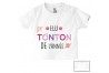 Tee-shirt de bébé élu tonton de l’année garçon