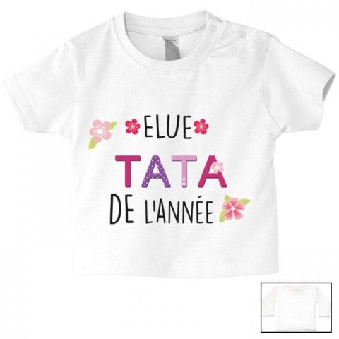 Tee-shirt de bébé élue tata de l’année garçon