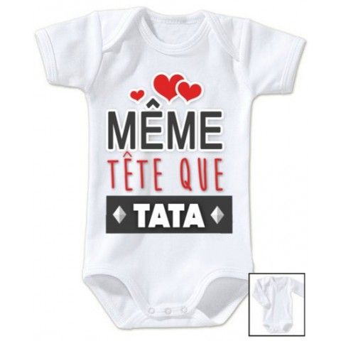 Body de bébé même tête que tonton