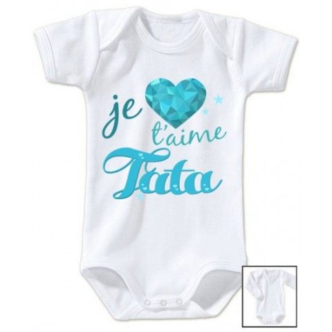 Body de bébé je t’aime tonton strass garçon