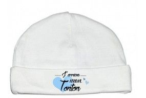 Bonnet de bébé j’aime mon toton trois étoiles fille