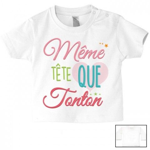 Tee-shirt de bébé j’ai un tonton qui déchire garçon