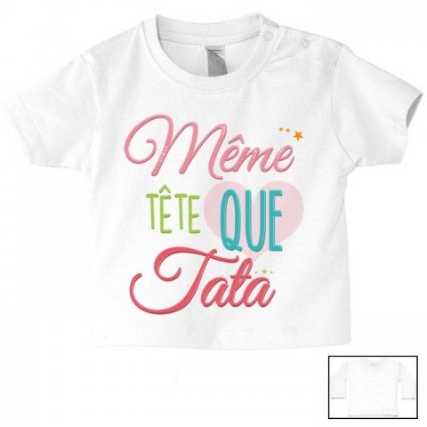 Tee-shirt de bébé même tête que tonton fantaisiste fille