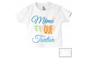 Tee-shirt de bébé même tête que tata fantaisiste fille