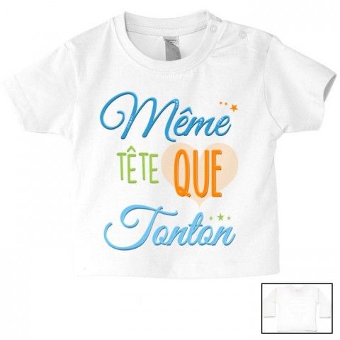 Tee-shirt de bébé même tête que tata fantaisiste fille