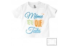 Tee-shirt de bébé même tête que tonton fantaisiste garçon