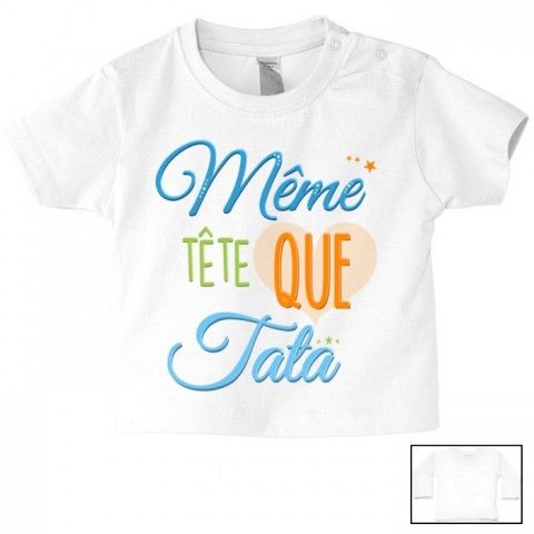 Tee-shirt de bébé même tête que tonton fantaisiste garçon