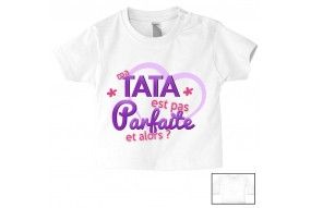 Tee-shirt de bébé mon tonton est pas parfait et alors garçon