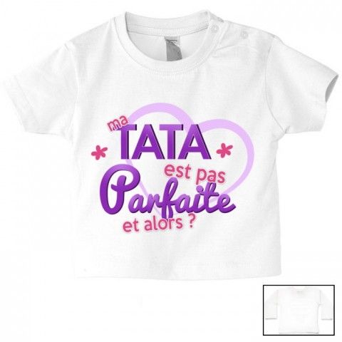 Tee-shirt de bébé mon tonton est pas parfait et alors garçon