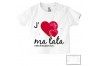 Tee-shirt de bébé i love tata cristal fille