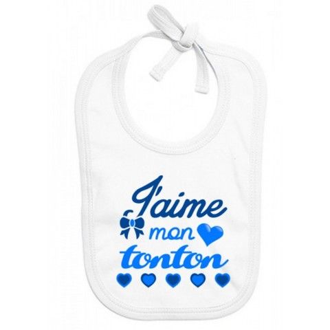 Bavoir de bébé ma tatie m’adore garçon