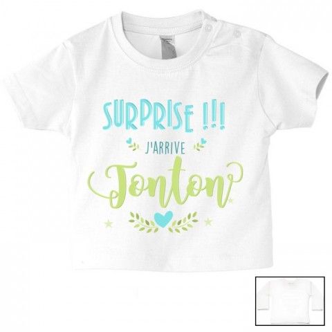 Tee-shirt de bébé j’aime ma tata elle dit toujours oui bleu