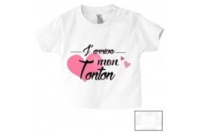 Tee-shirt de bébé surprise j’arrive tata fille