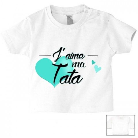 Tee-shirt de bébé j’arrive ma tata triple cœurs rose