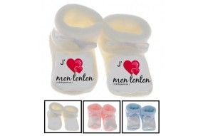 Chaussons de bébé tu vas être ma tata de cœur fille