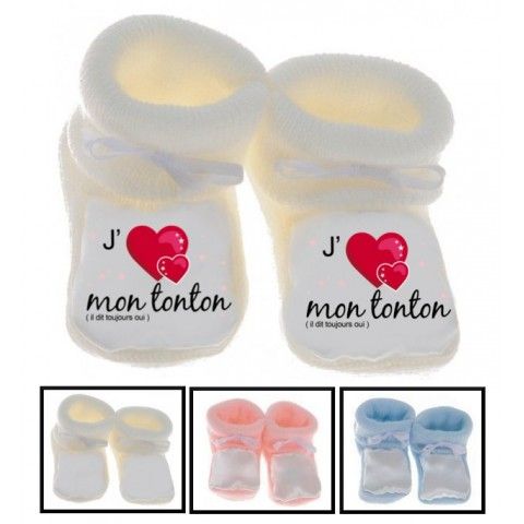 Chaussons de bébé tu vas être ma tata de cœur fille