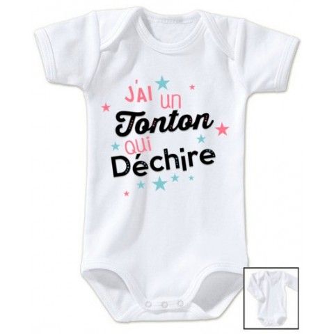 Body  de bébé ma tatie m’adore garçon