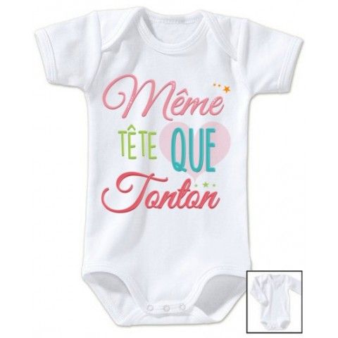 Body de bébé ma tatie m’adore fille