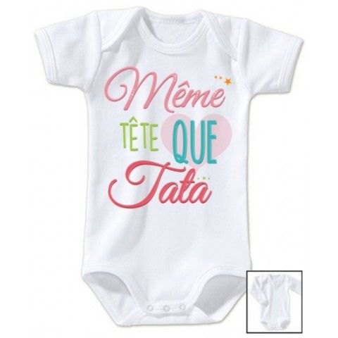 Body de bébé tu vas être ma tata de cœur garçon