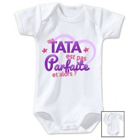 Body de bébé tu vas être ma tata de cœur fille