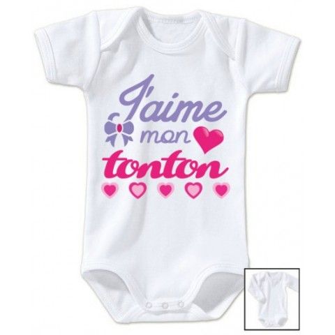 Body de bébé ma tatie m’adore fille