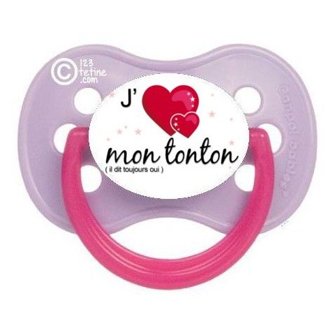 Tétine de bébé ma tatie m'adore