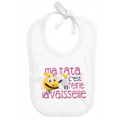 Bavoir de bébé tu vas être ma tata de cœur garçon