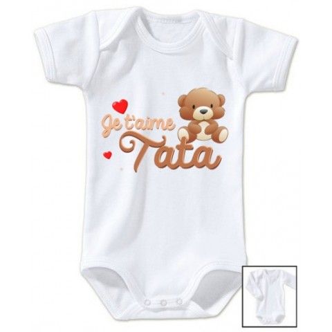 Body  de bébé ma tatie m’adore garçon