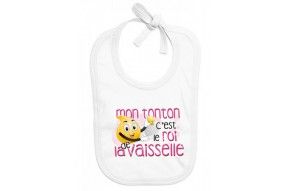 Bavoir de bébé ma tatie m’adore garçon