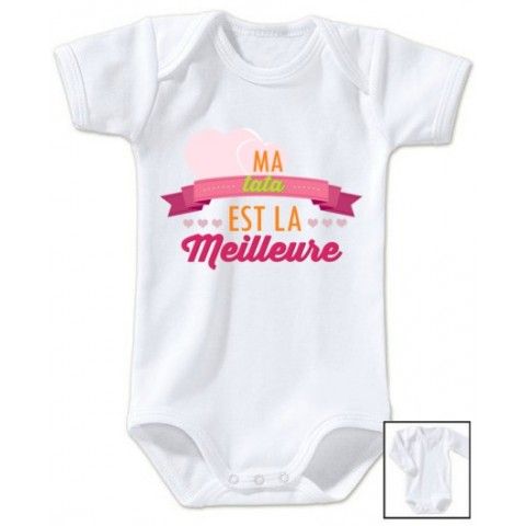 Body  de bébé ma tatie m’adore garçon