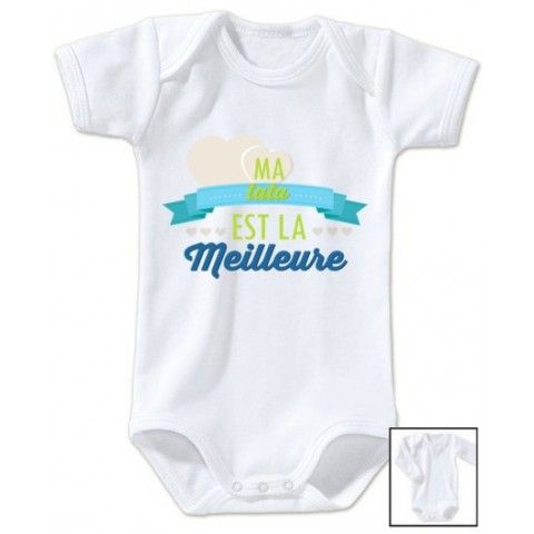 Body  de bébé ma tatie m’adore garçon