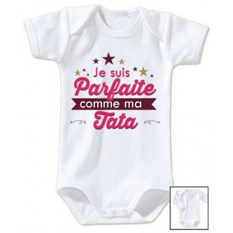 Body  de bébé ma tatie m’adore garçon