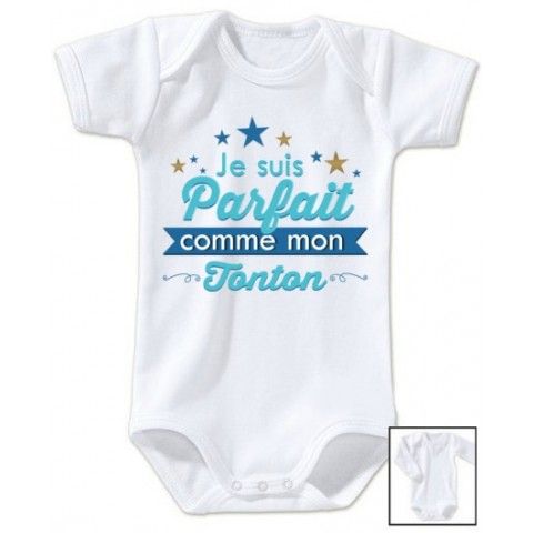 Body  de bébé ma tatie m’adore garçon