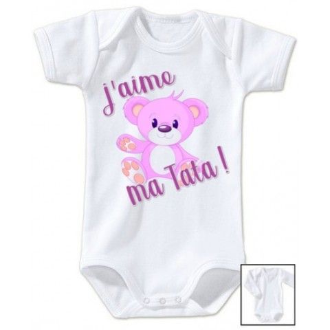 Body de bébé tu vas être ma tata de cœur garçon