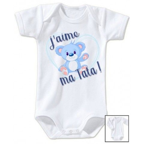 Body  de bébé ma tatie m’adore garçon